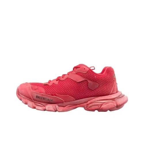 Balenciaga Track 3,0 Low Топ Толстоподошвенные кроссовки Мужской Красный Эффект состаривания