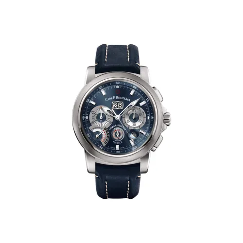 BUCHERER PATRAVI Collection Автоматический Механический Механизм Мужские Часы Часы 44,6 мм Синий Циферблат