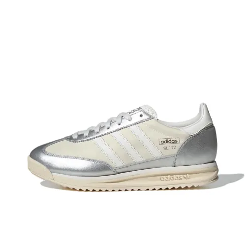 Adidas Originals SL 72 RS Slip Resistant Abrasion Resistant Низкий Топ Casual Унисекс Металлический Серебристый Облачный Белый