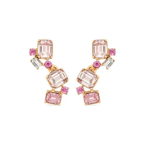 Oscar De La Renta Стекло Brass Earrings Женские Розовый