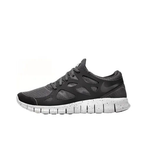 Nike Free Run 2,0 Slip-resistant Abrasion-resistant Low-top Беговые кроссовки Унисекс Серый