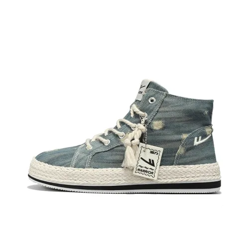 Warrior Аbrasion Resistant Lightweight And Breathable Высокие Кроссовки для Скейтбординга Мужские Джинсовые Светло-Синие