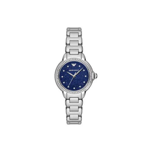 EMPORIO ARMANI Women's Watch Кварцевый механизм ремешок из нержавеющей стали 32 мм синий циферблат