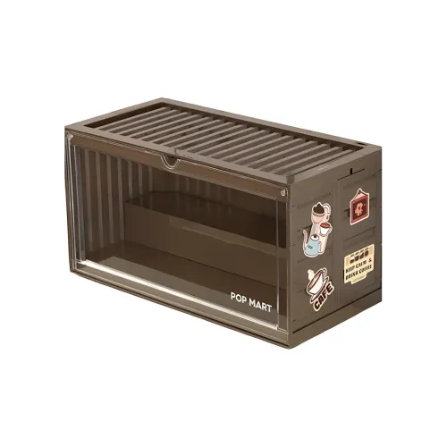 POP MART Коллаборация Edition Кофейный Ground Контейнер Луминесцентная Фигурка Коробка для показа 19 см Аксессуары для моделей