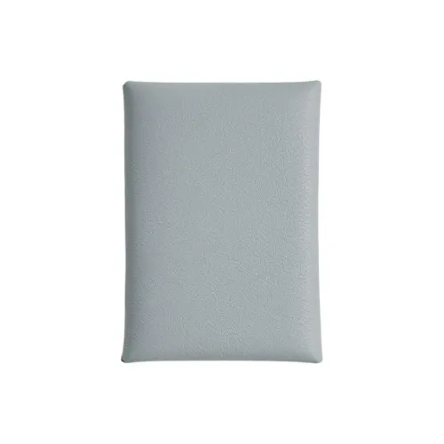 HERMES Calvi Duo Evercolor Телячья кожа Кошелек Держатель для карт Женский 8U BLEU Ледниково-голубой