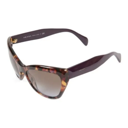 PRADA Ацетат Кошачий глаз Солнцезащитные очки Женские Умбра