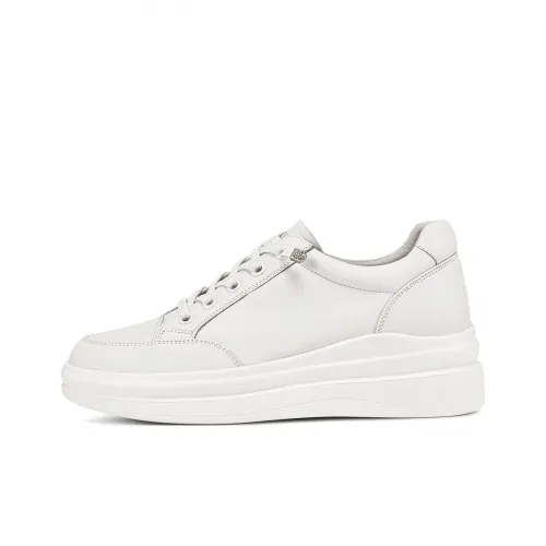 BOERDIQI Дышащий Увеличение Высоты Низкий Топ Кэжуал Женский Белый