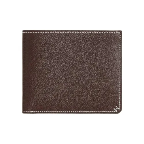 HERMES Evercolor Телячья кожа Кошелек Унисекс 44 MOKA Мокко