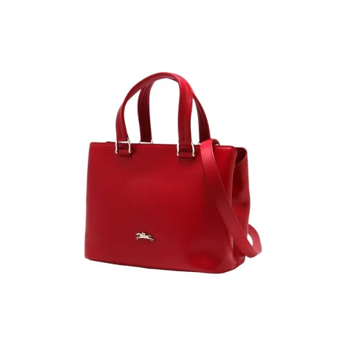 LONGCHAMP Кожа Тоут Сумка Сумка для покупок Сумка Женские Рубины Красный