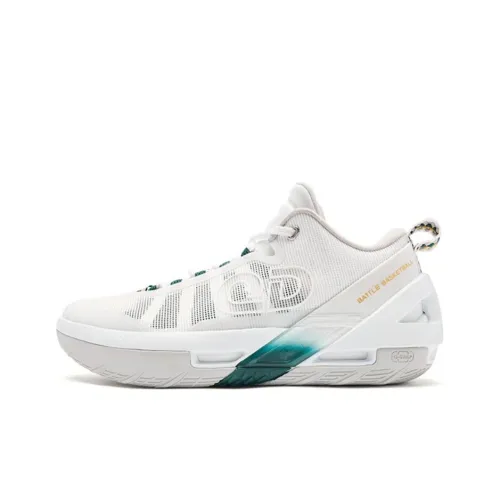 QIAODAN Slip-resistant Abrasion-resistant Breathable Low-Top Basketball Shoes Men's White QIAODAN Противоскользящие Износостойкие Дышащие Низкие Баскетбольные Кроссовки Мужские Белые