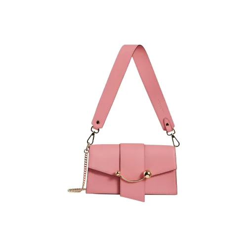 Strathberry Гладкая Телячья Кожа Сумка через плечо Сумка на плечо Мини Женская Конфетно-Розовая