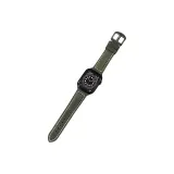 Армейский зеленый с черной пряжкой.