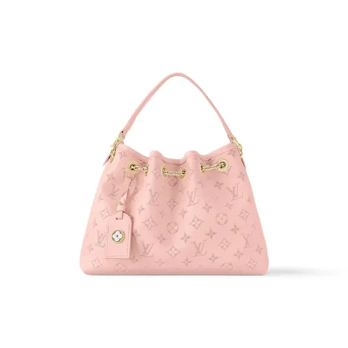 LOUIS VUITTON Кожаная сумка-ведро женская розовая