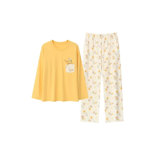 FOREVER 21 Пижамный комплект женский лимонный