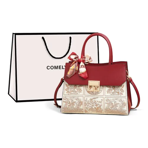 COMELY Коровья кожа с синтетической кожей сумка среднего размера женская красная синяя