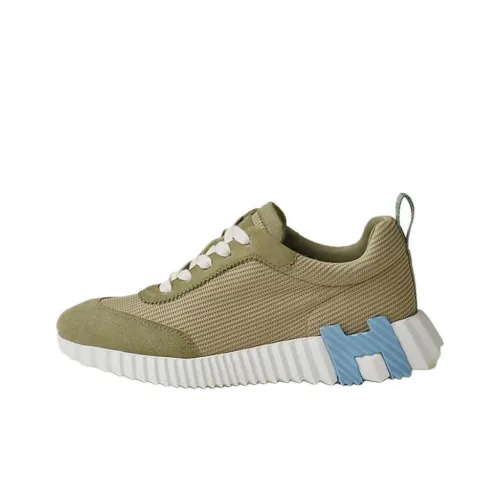 HERMES Bouncing Low Топ Повседневная обувь Женская Селадоновый зеленый