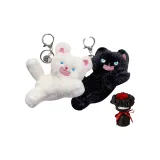 Комплект для пары - Черный Flying Kiss + Белый Flying Kiss (Одна пара) + Маленький Chanel - Стиль Розовый Букет