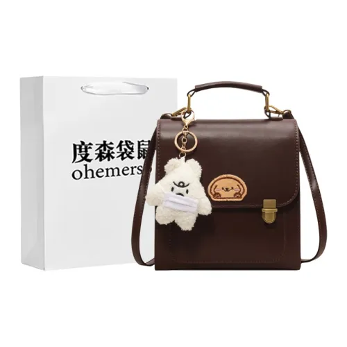 Dusen Kangaroo ПУ (полиуретан) Рюкзак Стандартный Женский Кофейный Коричневый Черный