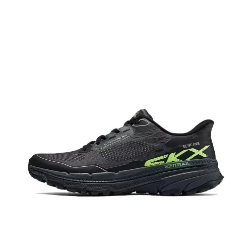 Skechers GO RUN Trail Altitude 2,0 Устойчивый к истиранию Дышащий Поддерживающие Низкие Кроссовки для бега Мужские Черные Зеленые