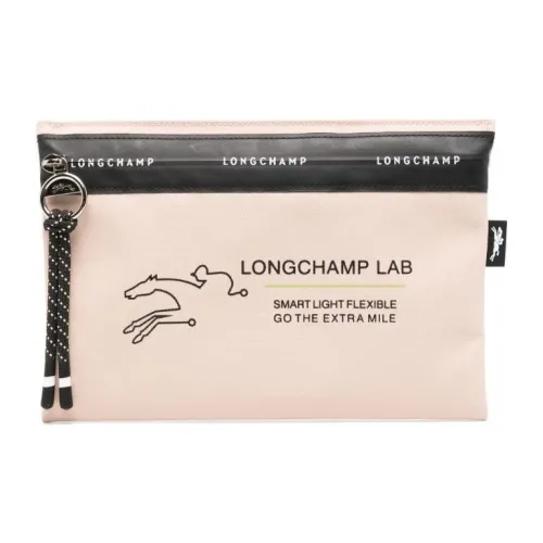 LONGCHAMP Nylon Clutch Unisex Light Beige
