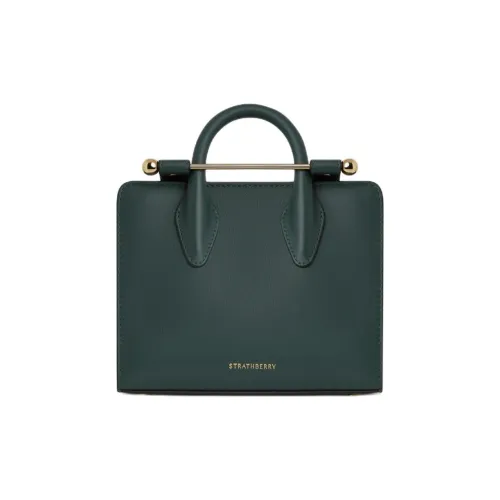 Strathberry Smooth Calfskin Tote Bag Shopping Bag Shoulder Bag Crossbody Bag Mini Women's Dark Green