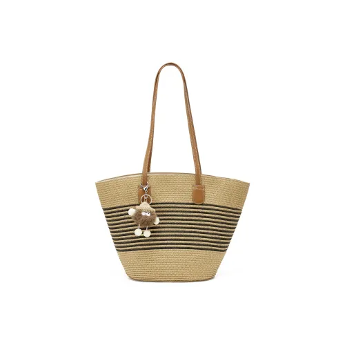 JOSINY ПУ (полиуретан) Сумка через плечо Тоут Сумка на одно плечо Женская Коричневая