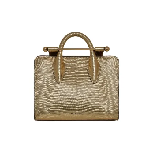 Strathberry Ящерица Тисненый Телячья кожа Тоут Сумка Сумка для покупок Сумка через плечо Нано Женская Золотая