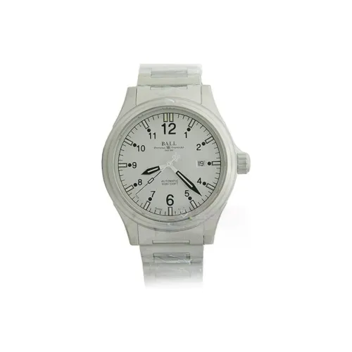 Шар Автоматический Механический Механизм Мужские Часы Часы 43 мм Черный Циферблат Корпус из Нержавеющей Стали Ремешок из Нержавеющей Стали