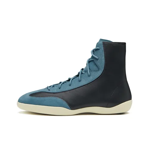 EQUALIZER Винтажные баскетбольные кроссовки High Top Phantom Black/Классический стиль Синий Унисекс