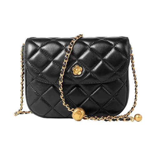 Miao Di Натуральная кожа овчина мягкая кожа сумка через плечо маленькая женская черный белый