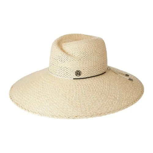 Maison Michel Натуральная соломенная одежда Шапки и Кепки Женские Бежевые