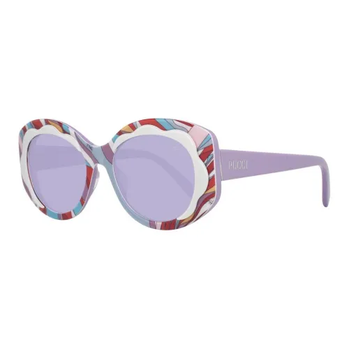 EMILIO PUCCI Пластик OVAL SUNGLASSES Женские Фиолетовый