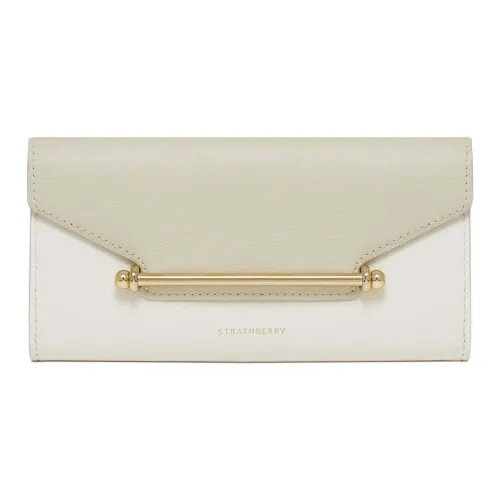 Strathberry Гладкий Телячья кожа Кошелек Сумка через плечо Женская Белая