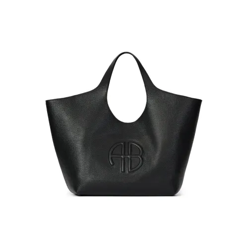 Anine Bing Личиевая кожа кожа тоут сумка сумка для покупок сумка через плечо сумка женская черная