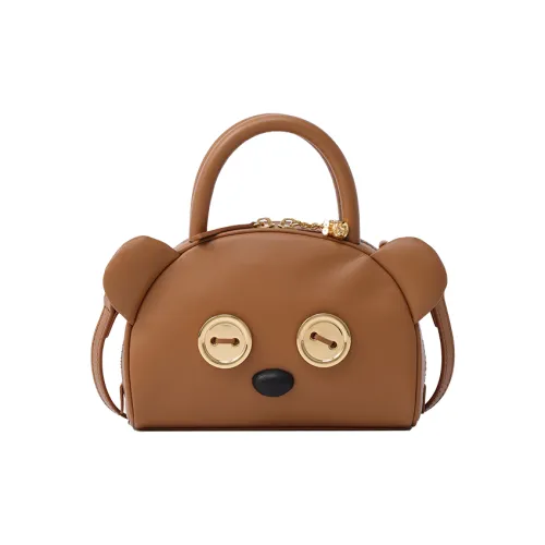 FION Сумка через плечо из коровьей кожи женская коричневая