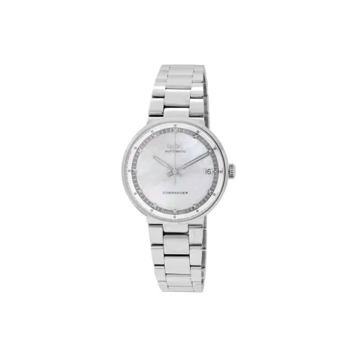 MIDO Автоматический Механический Movement Женские Commander Часы 33 мм Жемчужная раковина Цвет