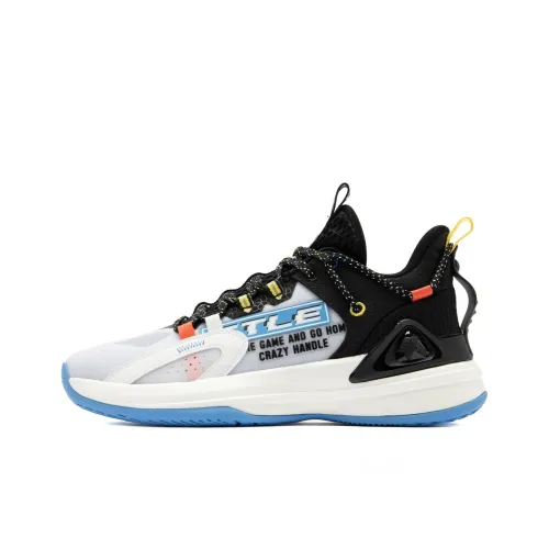 QIAODAN UH huh Амортизация Износостойкий MID Топ Баскетбольные кроссовки для игры Мужской Черный Белый Синий