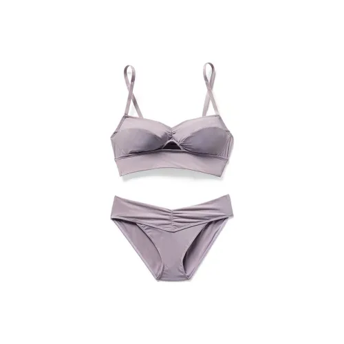 Victoria's Secret Fatima Беспроводной Бюстгальтер и Комплект Нижнего Белья And Nirvana N Женские Серый Фиолетовый