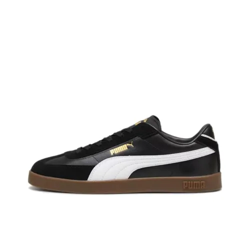 PUMA Club II Era Легкий Низкий Топ Скейтборд Кроссовки Унисекс Черный Белый