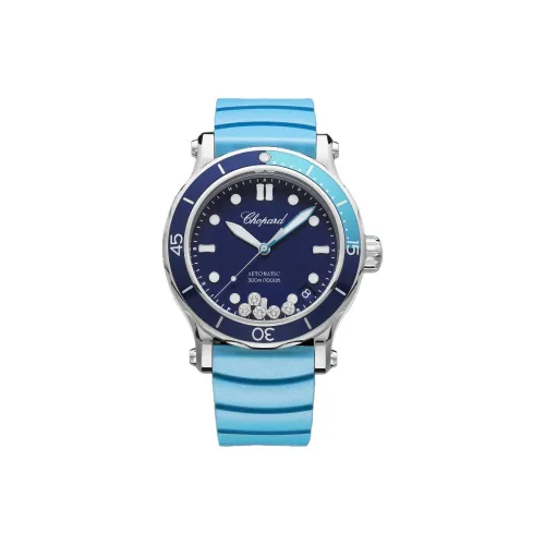 CHOPARD Автоматический Механический Часы Унисекс 40 мм Синий Циферблат Нержавеющая Сталь Корпус Резиновый Ремешок