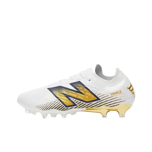 New Balance FG Твердый грунт Футбольные бутсы Мужской Белый Золото