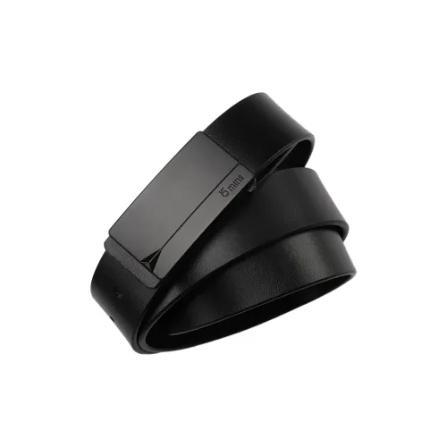 15 MINS Натуральная кожа Плавная пряжка Пряжка-пластина Брюки Ремень Корейский стиль Спилок коровья кожа Ремни Унисекс Ширина 3,3 см