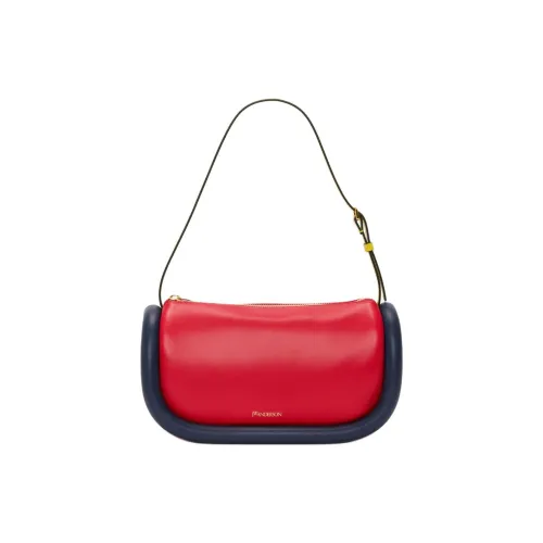 JW Anderson Full Рельеф Овечья Кожа Сумка через плечо Женская Красная и Черная