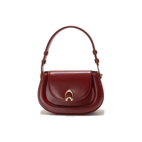 GXFMOD Сумка из натуральной кожи Saddle плечевая сумка среднего размера женская красная