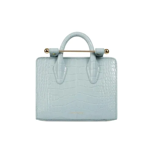 Strathberry Телячья кожа Тоут Сумка Сумка для покупок Сумка через плечо Мини Женская Светло-синяя