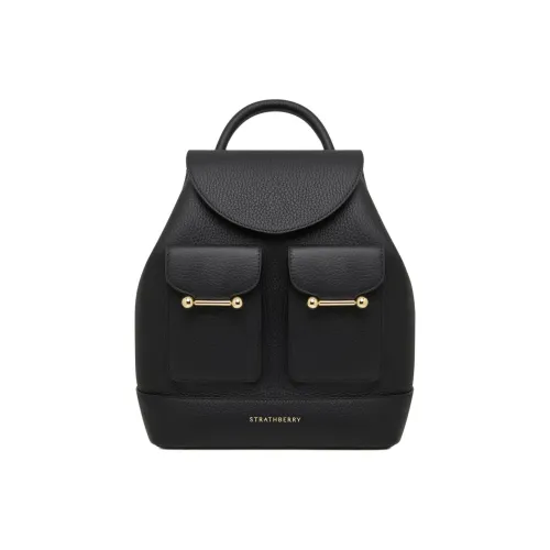 Strathberry Рюкзак из телячьей кожи с текстурой женский черный