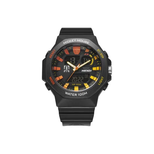 Disney Mickey Series Электронные + кварцевые часы Унисекс Черный циферблат