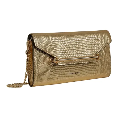 Strathberry Ящерица Тисненая кожа Сумка через плечо Женская Золотая