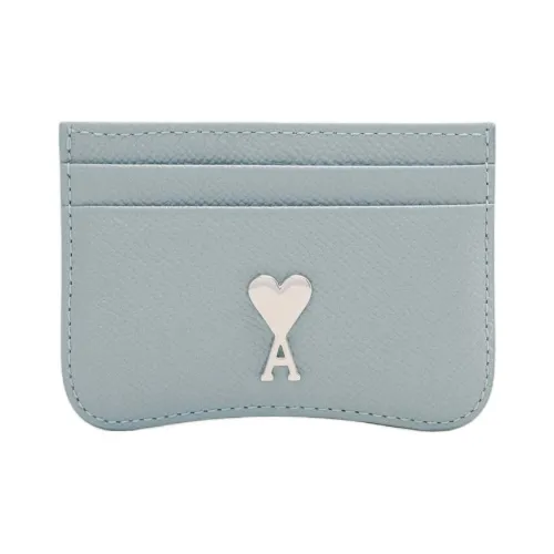 AMIPARIS GRAIN LEATHER Картхолдер Женские Глина Синий Вибрация Серебряный