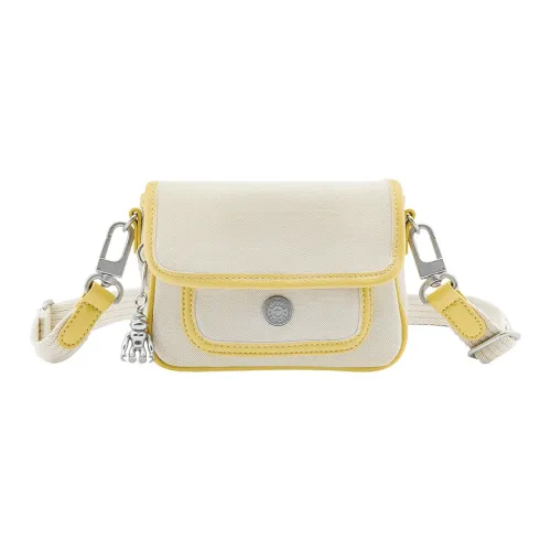 Kipling Полиэстер Сумка через плечо Маленькая Унисекс Бежевый Желтый
